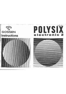 Gossen Polysix 2 electronic manual. Camera Instructions.